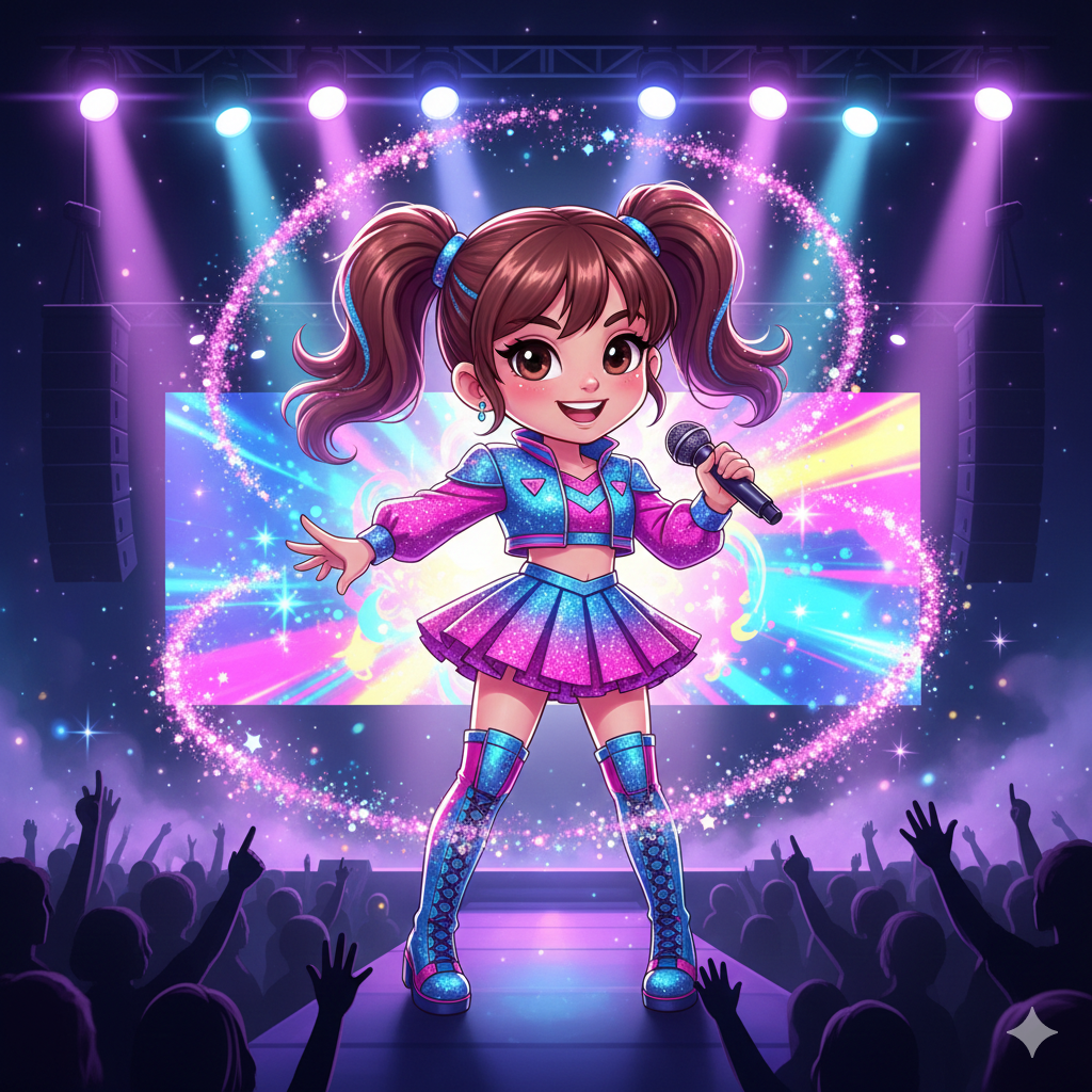 כוכבת פופ על הבמה